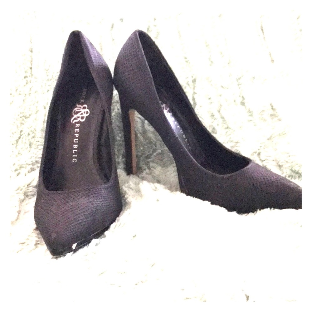 ROCK & REPUBLIC BLACK 👠STILETTOS*HEELS 7.5💋